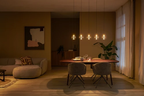 Lucide GISELA - Pendant light - LED Dim. - 5x4W 2700K - With replaceable LED module - Amber - Premium - atmosphere 1